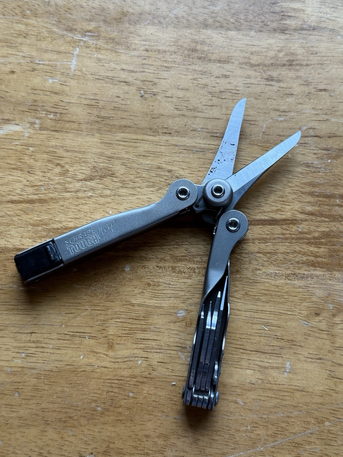 Schrade Tough Chip ST2 USA Compact Multitool Used Stainless