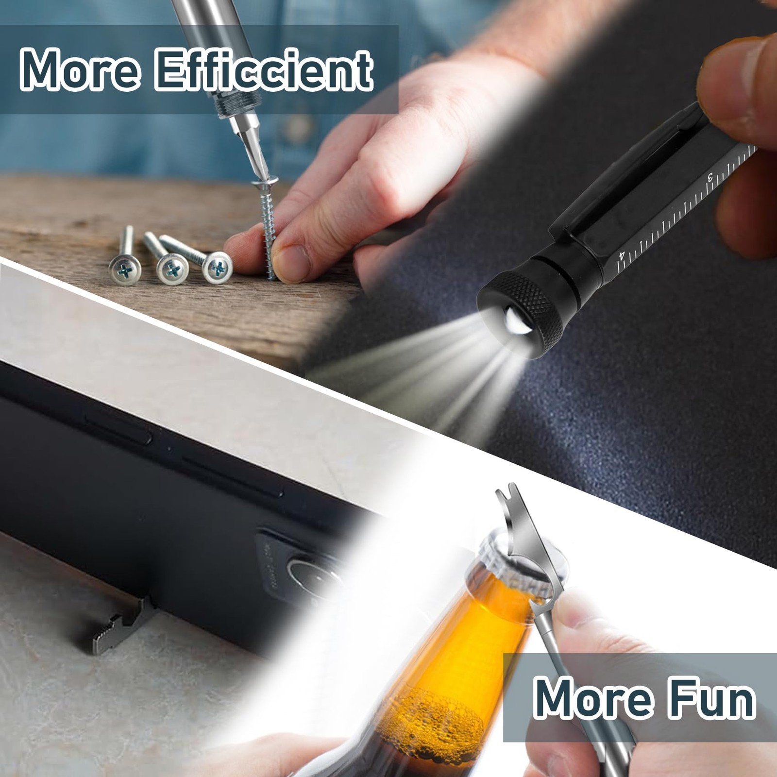 11 in 1 Multi-Tool Pen P1, EDC Gadget with LED Flashlight, Screwdriver & Rule…