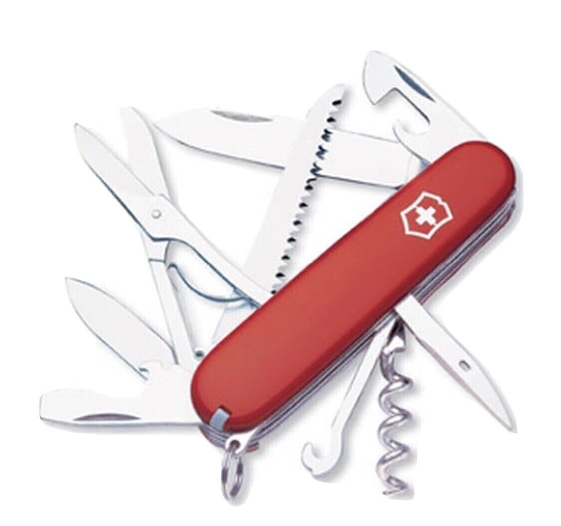 Swiss Army Original Knife Red Huntsman 15 Functions Victorinox 1.3713 New In Box