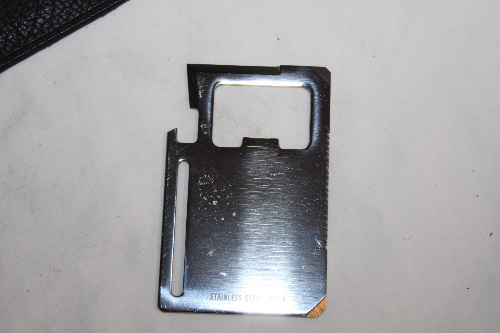 Stainless Steel Utility Tool Blade w/Leather Pouch Moose Award 25 Clubber
