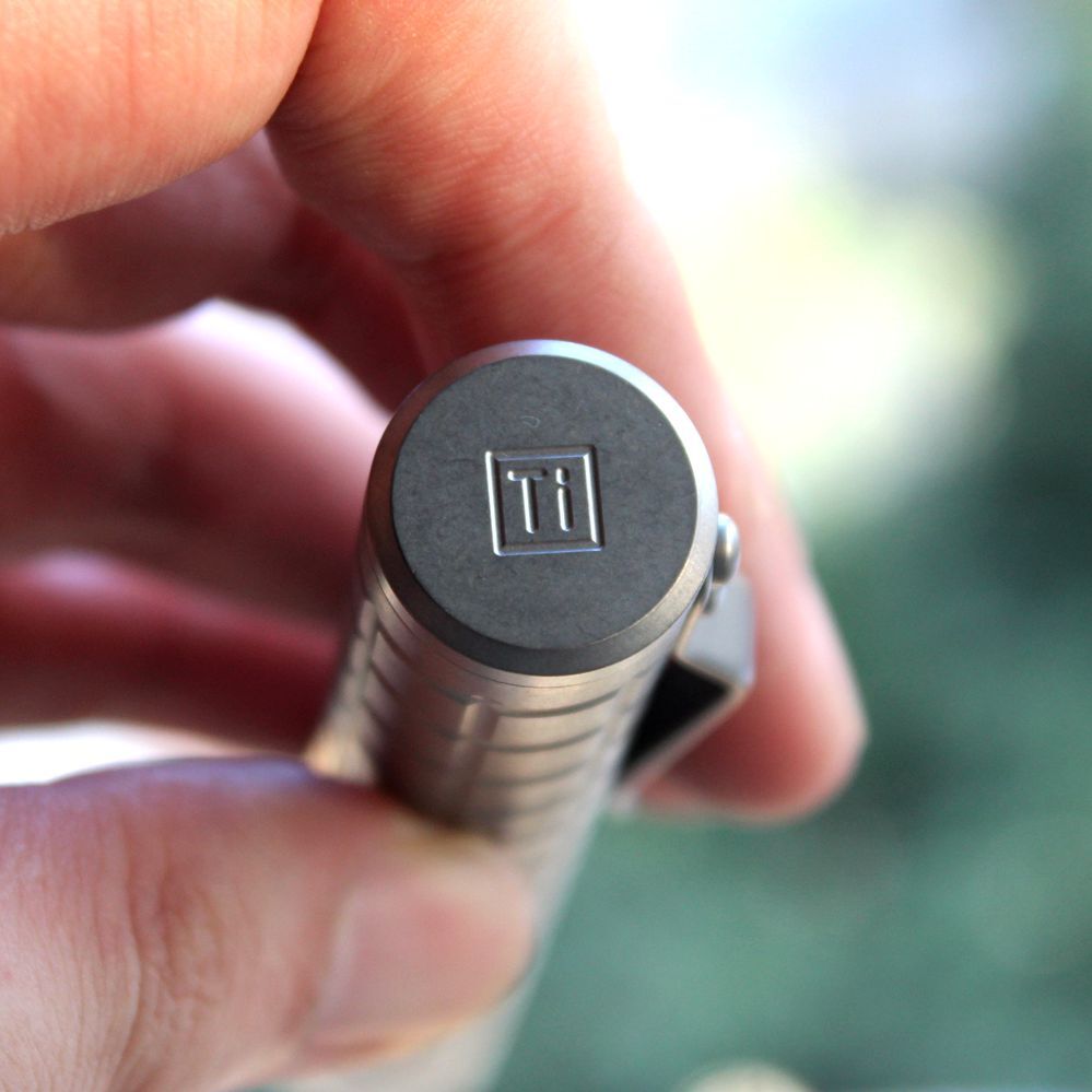 EDC Titanium Alloy Torch LED Flashlight Torch Pocket Light Outdoor Camping Light