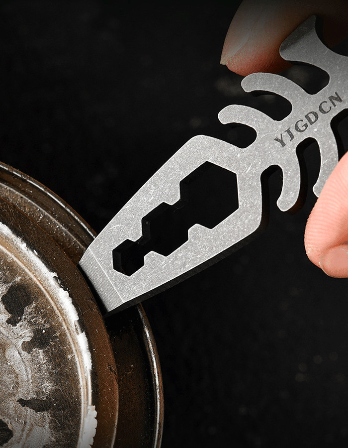 Outdoor Titanium Pry Bar Crowbar Bottle Opener Wrench EDC Portable Multi Tools