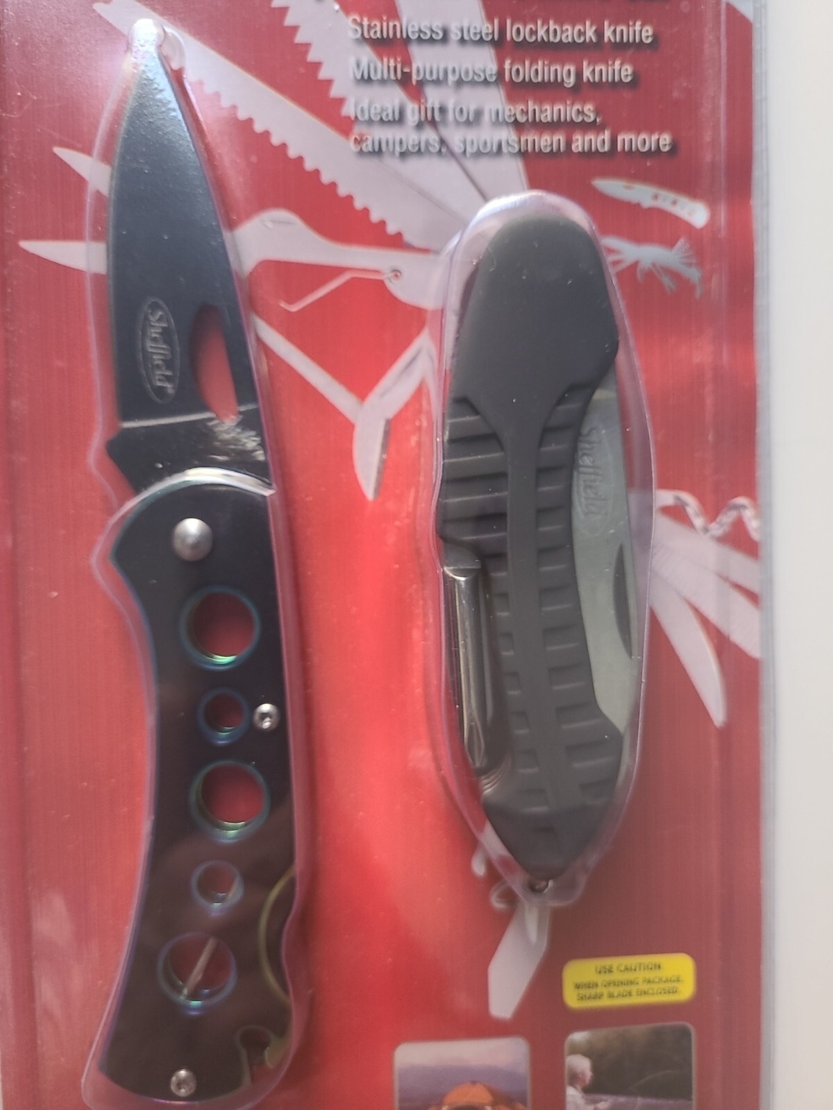 Shefield 2pc Multi Purpose Tool & Knife Set Great For Fishing, Camping Etc