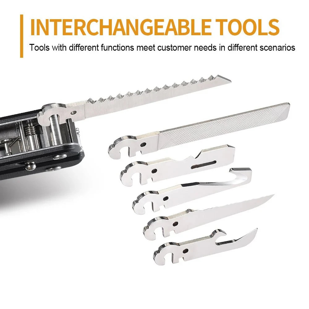 ROXON Flex Titan Multitool 16 Essential Tools With Black G10 Handles T Shank