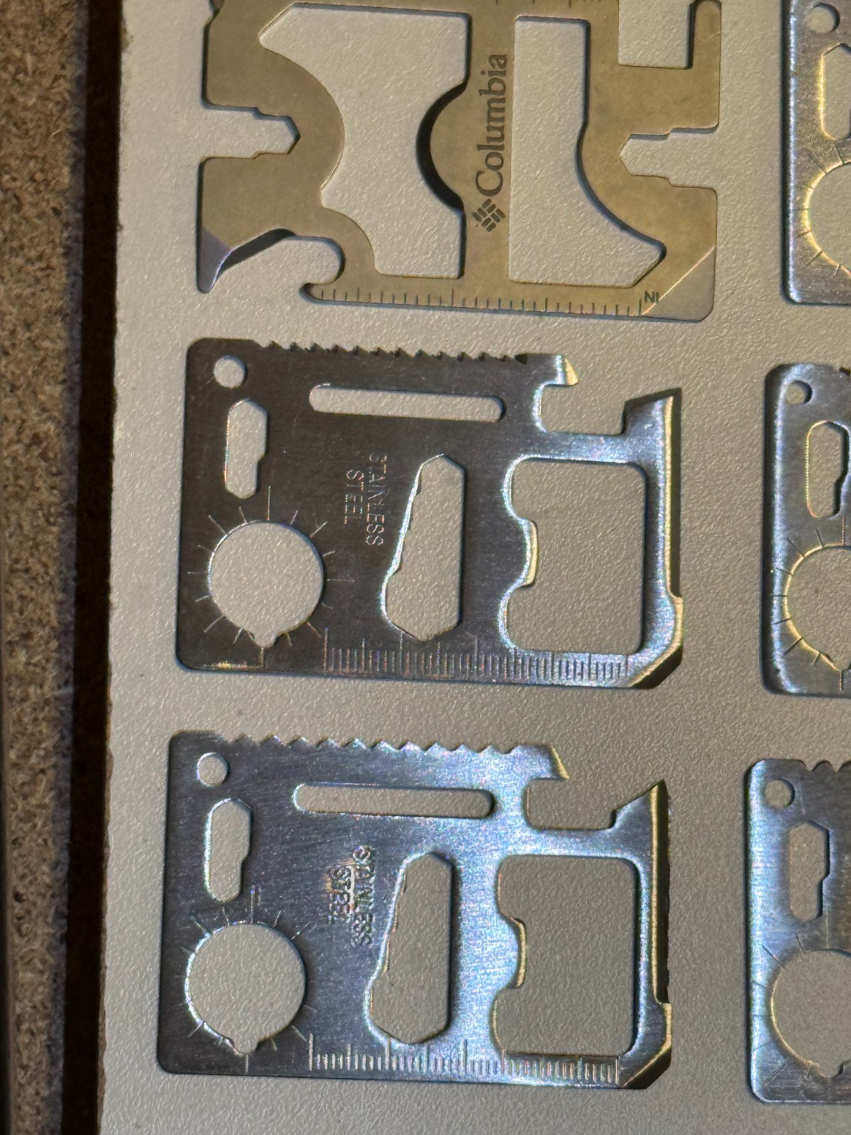15 MULTIPURPOSE POCKET SURVIVAL TOOLS 4-716-B1-2-10 $5 OBO