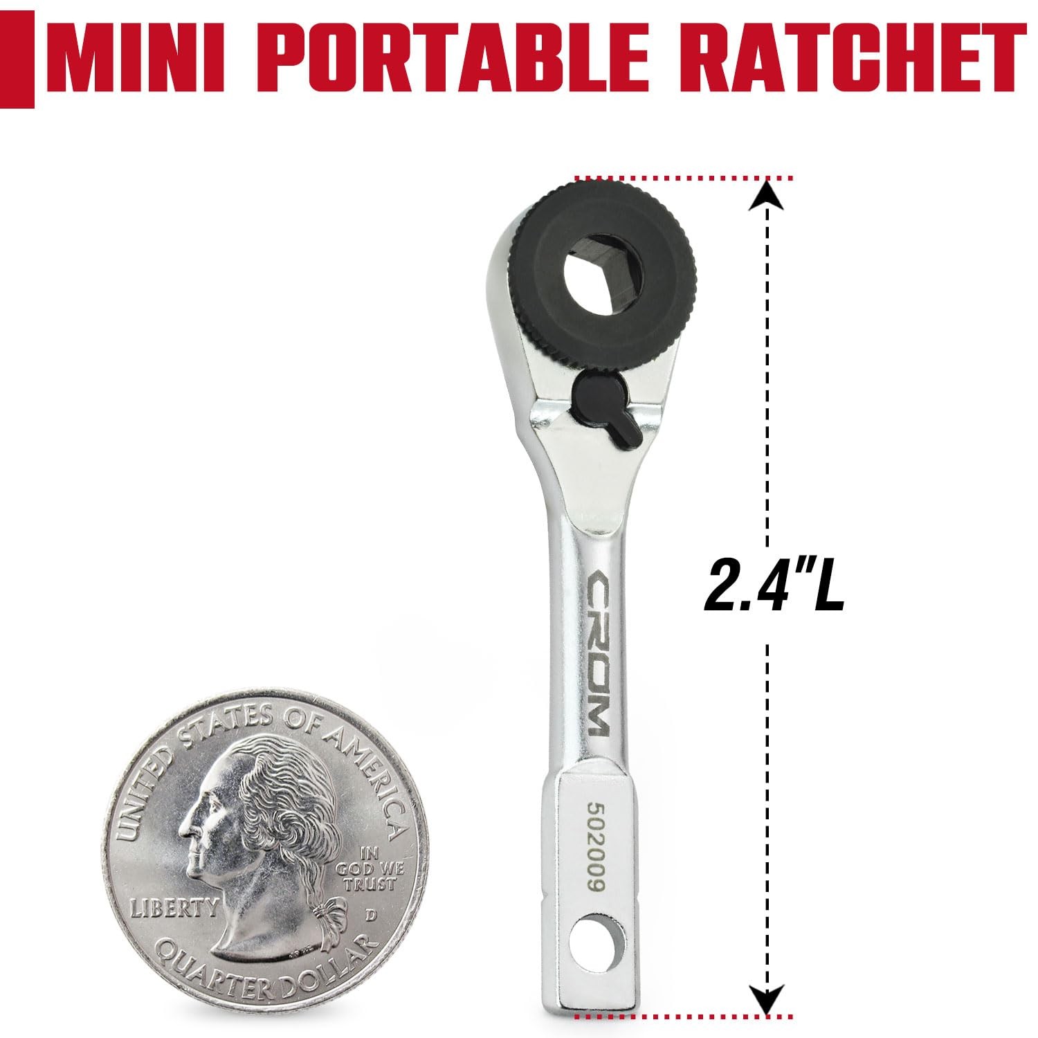 Flat Mini Ratchet Wrench Compatible with Leatherman Multitool Tool Accessory