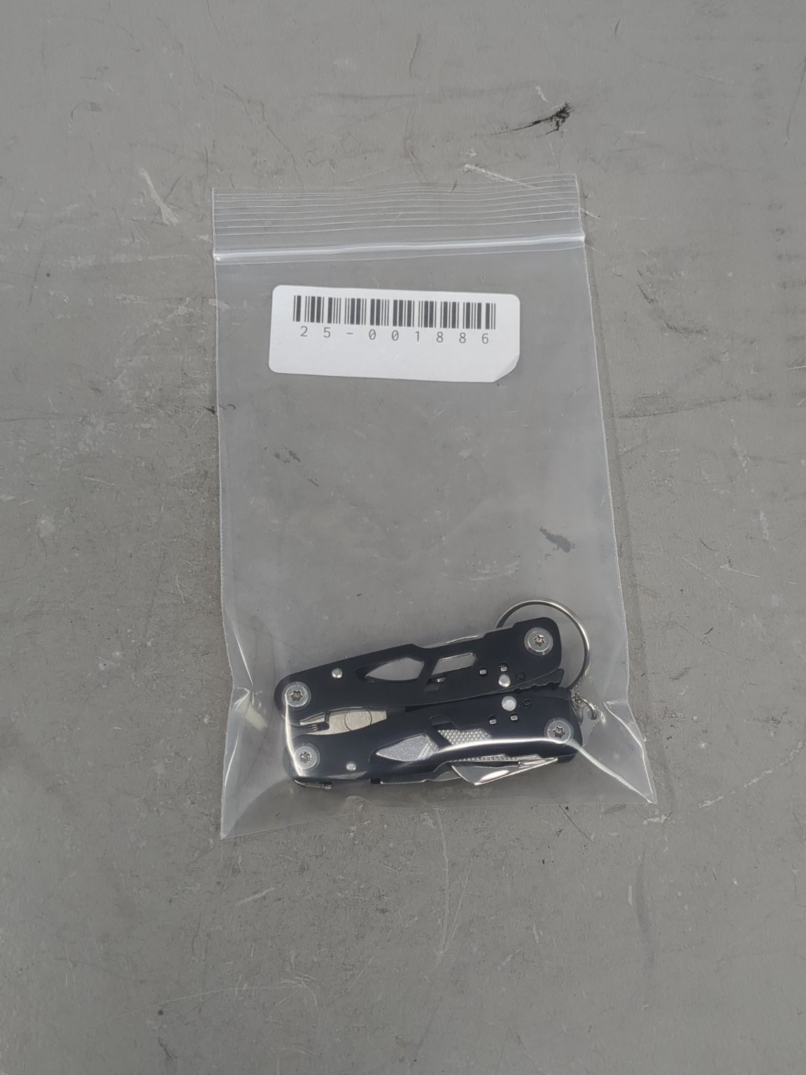 Multi-Tool Keychain with Pliers Black Stainless Steel Camping Hiking and Pouch