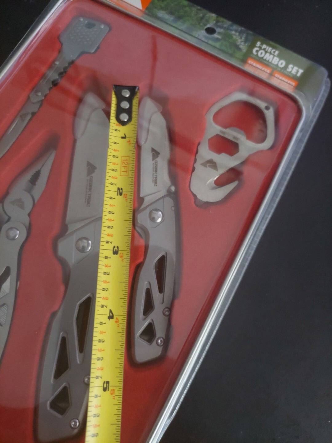 Ozark Trail 5pcs Combo Set Stainless Steel Folding Knives Multi-tool Key Knife!