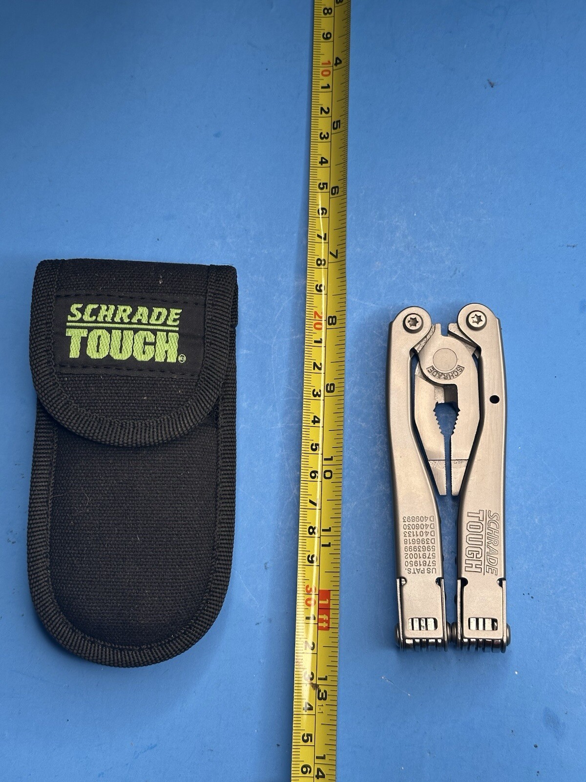 Vintage Schrade Tough Multi Tool Pliers and Other Tools with Sheath USA #468