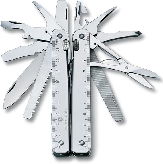 SwissTool X in Nylonetui Silver From Japan New