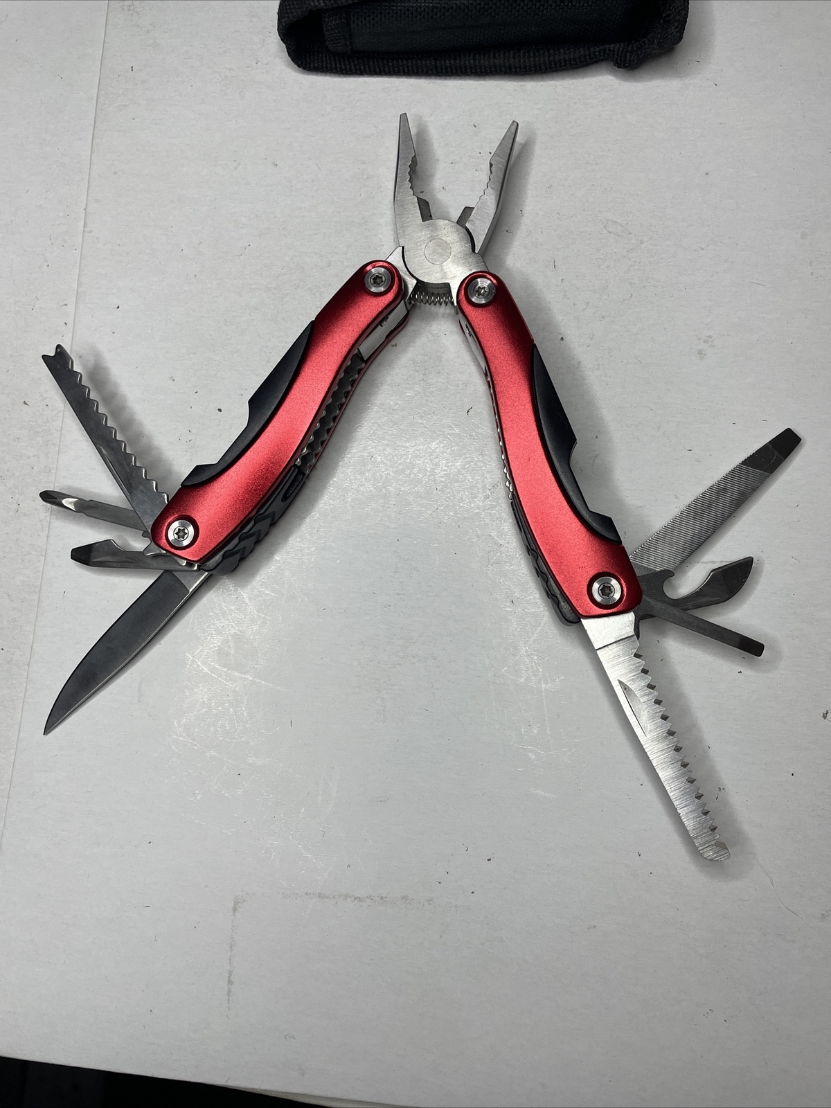 Multi-Tool Multitool Red Swiss Force 13-IN-1 for Fishing Camping Biking Hiking