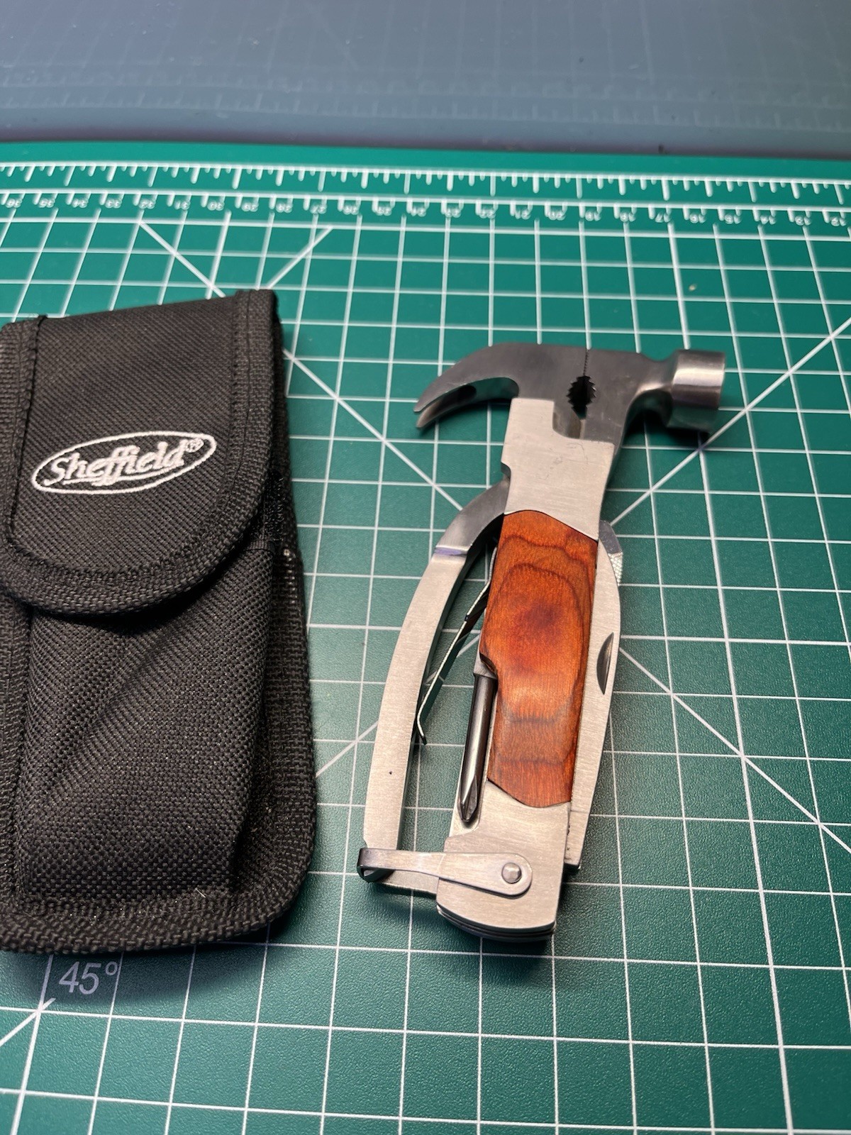 Sheffield Multi Tool Pocket Knife Cutters Saw Hammer File Pliers Camping