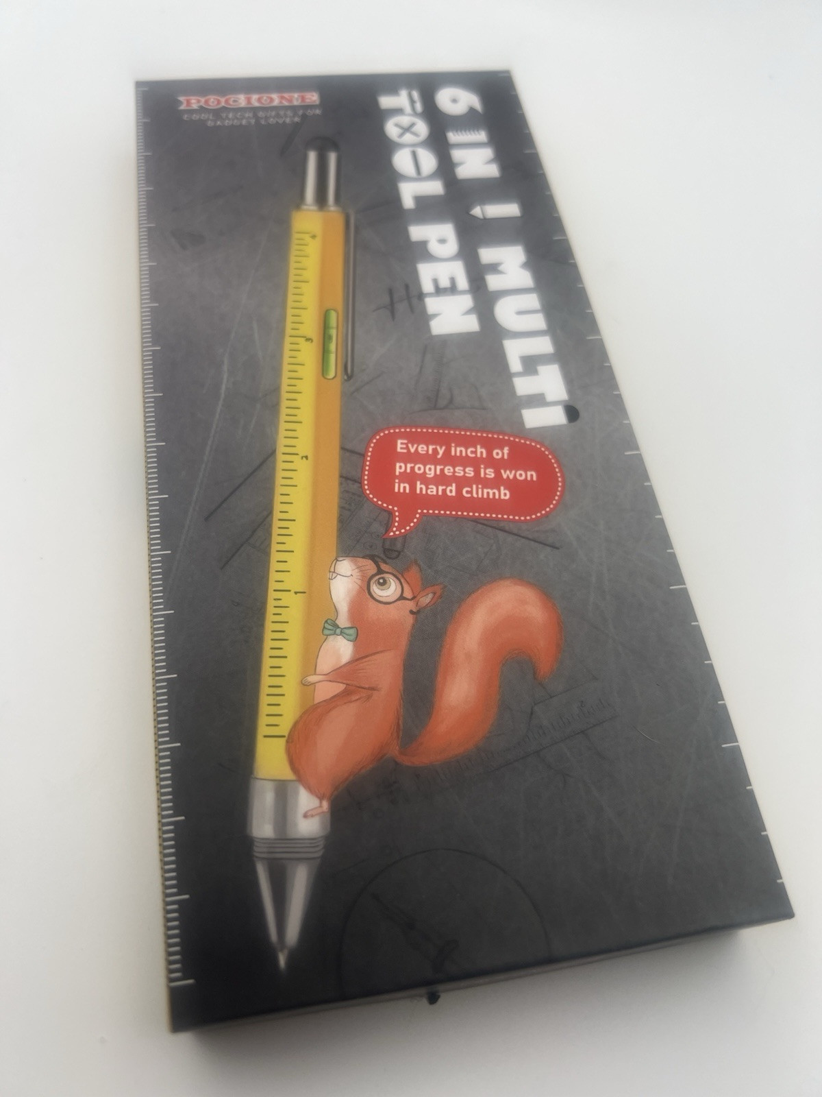 Pocione 6 in 1 Multi Tool Pen NIB Stylus Level Ruler Screwdriver