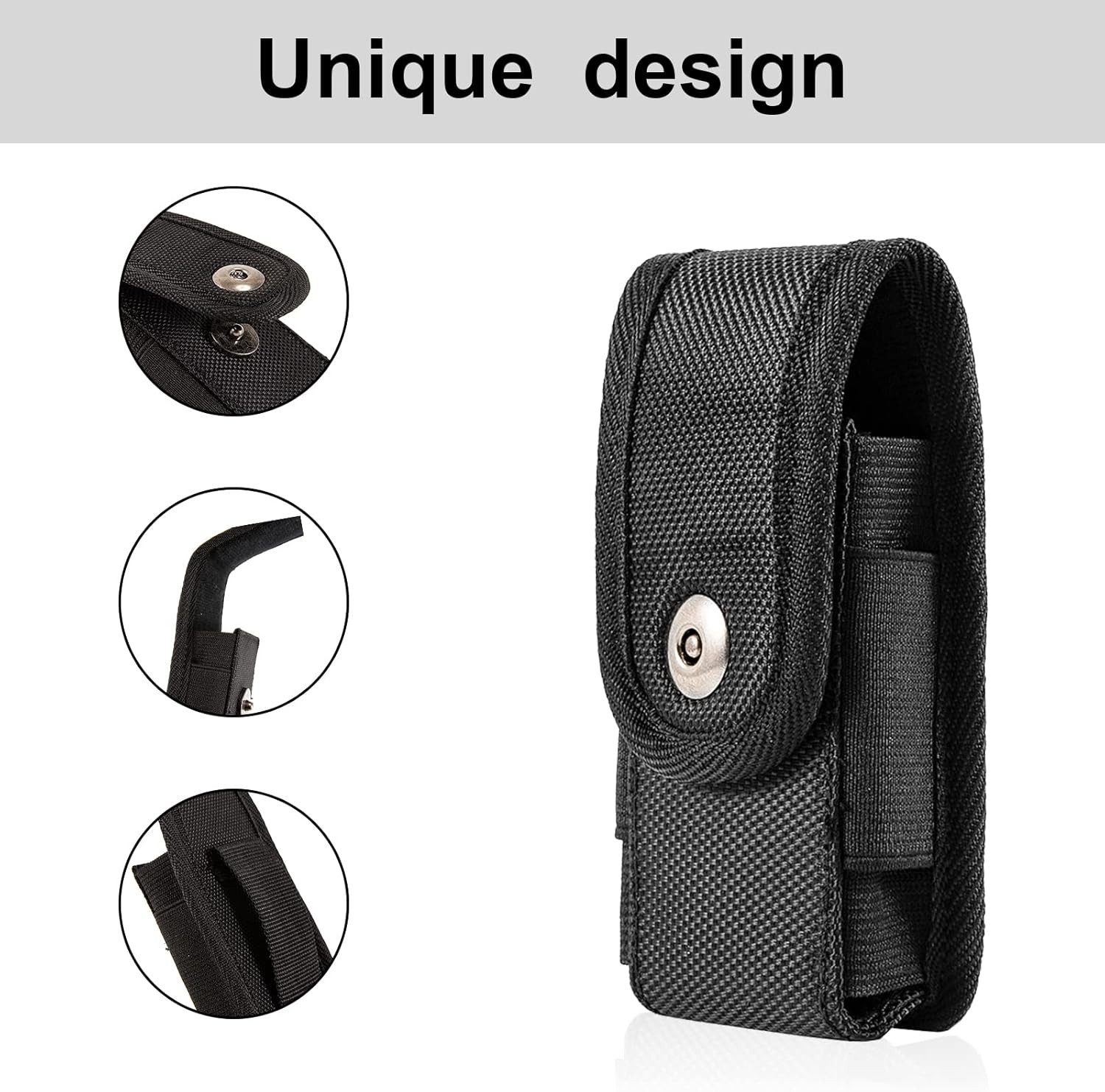Stylish Multitool Belt Pouch for Men – Fits 5″ Tools with Magnetic Closure