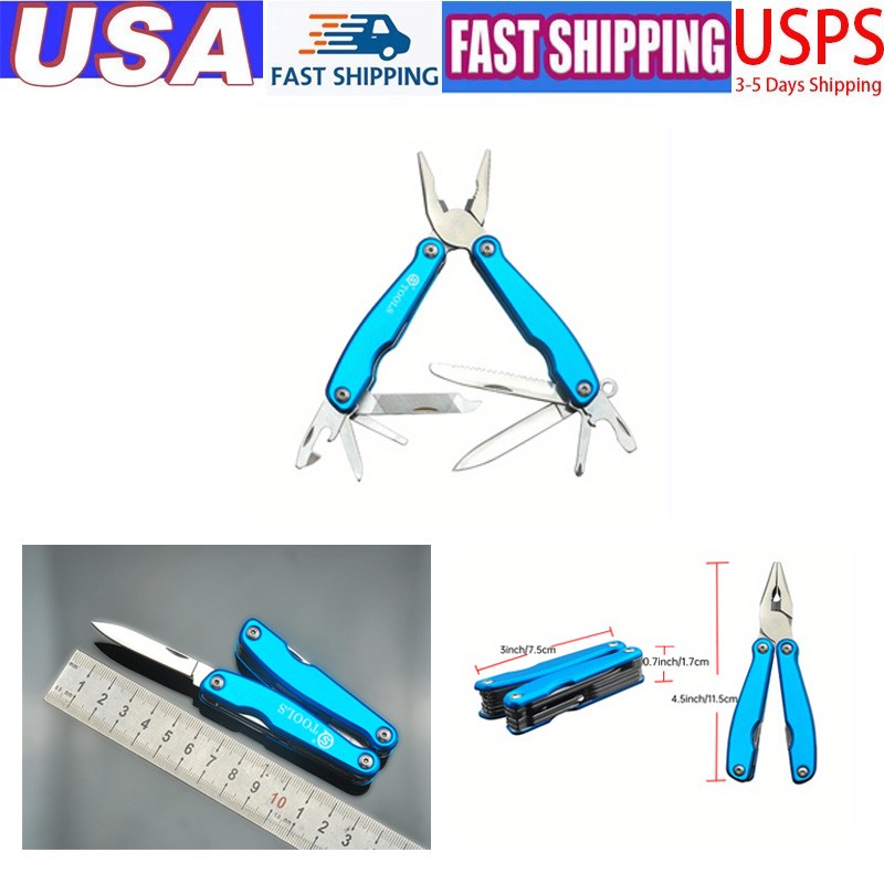 Pocket Size Portable Camping Multitool Stainless Steel Pliers Saw Utility Gift
