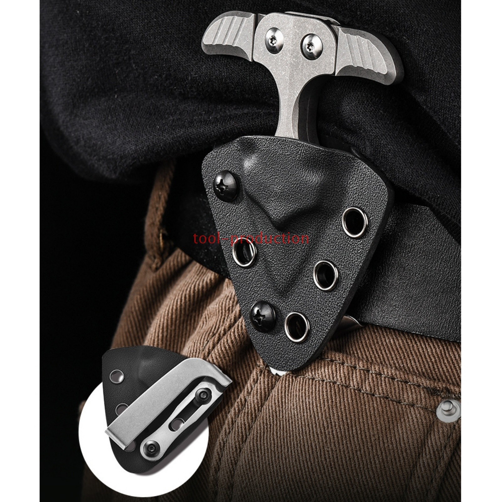 Titanium Alloy EDC Multi-Tool Pry Bar with Sheath Outdoor Camping Gear