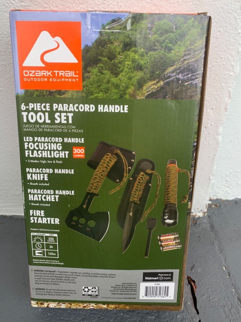 ozark trail Paracord handle 6pc tool set