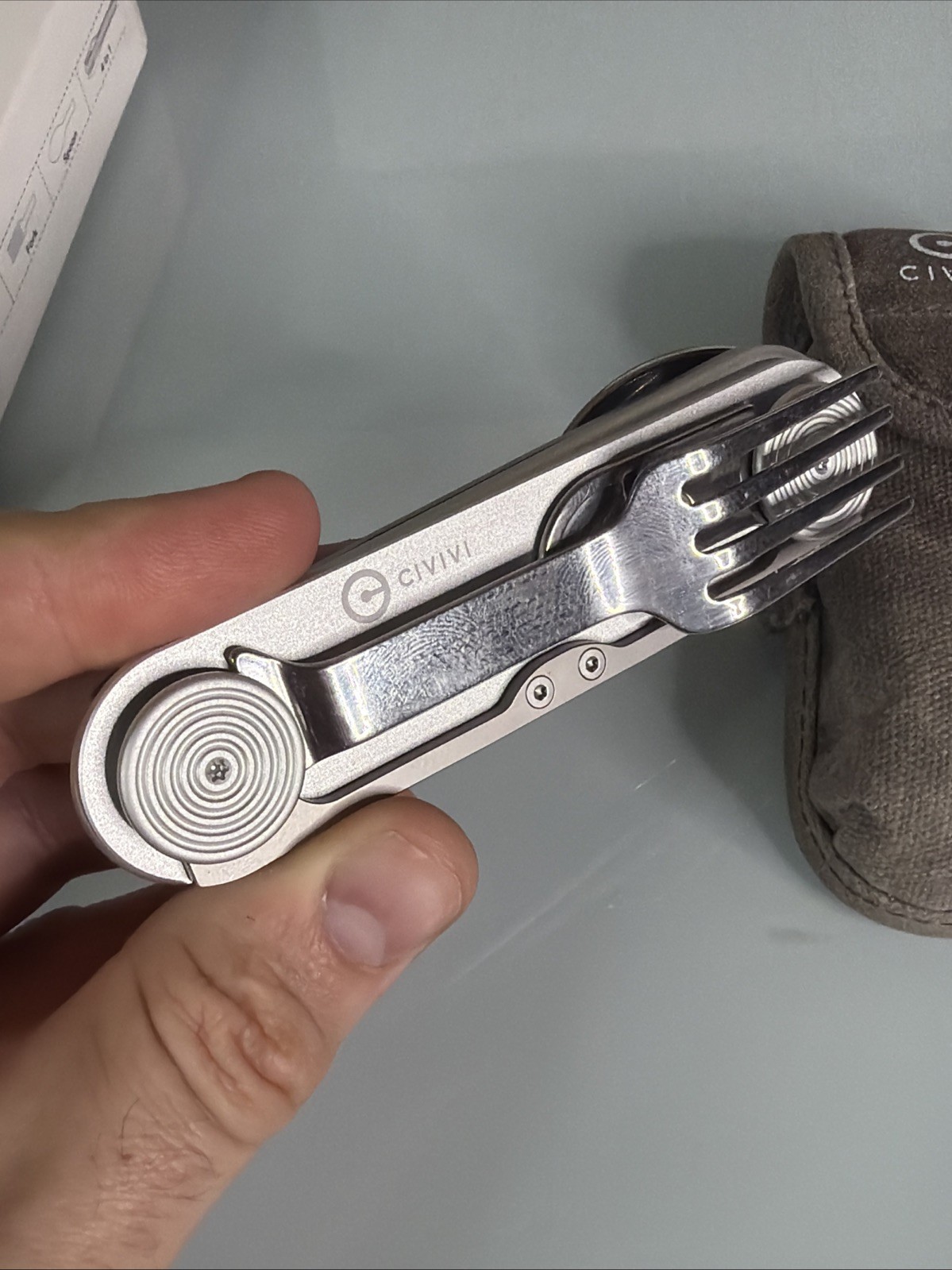 Civivi Partake Multi Tool Stainless Knife Fork Spoon Can Opener Aluminum Handles
