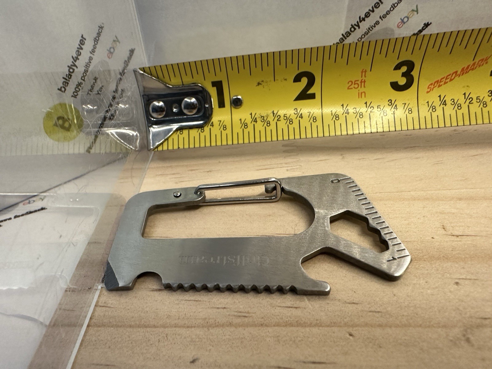 “Gulfstream” Branded Everyday Carry (EDC) Pry Bar Keychain Carabiner 2.5”