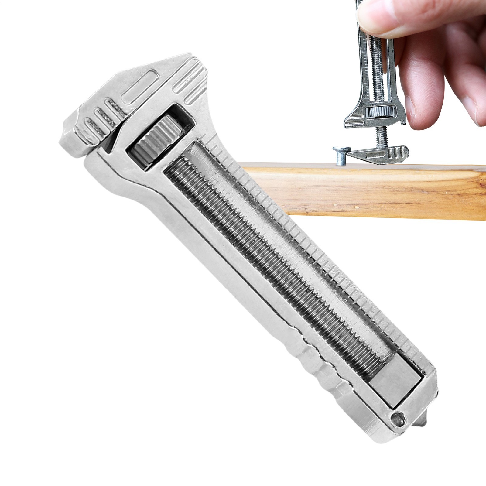 Mini Multitool Wrench Compact Metal Pocket Adjustable Wrench Multitool