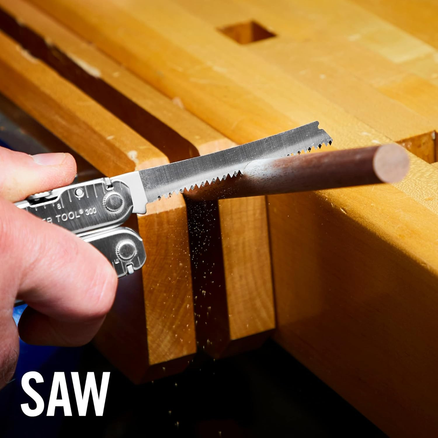 , Super Tool 300 Multitool with Premium Replaceable Wire Cutters and Saw, Stainl