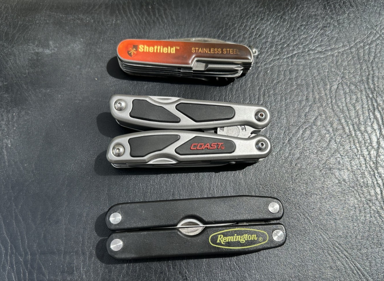 3 Multi Tools Lot Coast Remington Sheffield Swiss Army Style Knife EDC