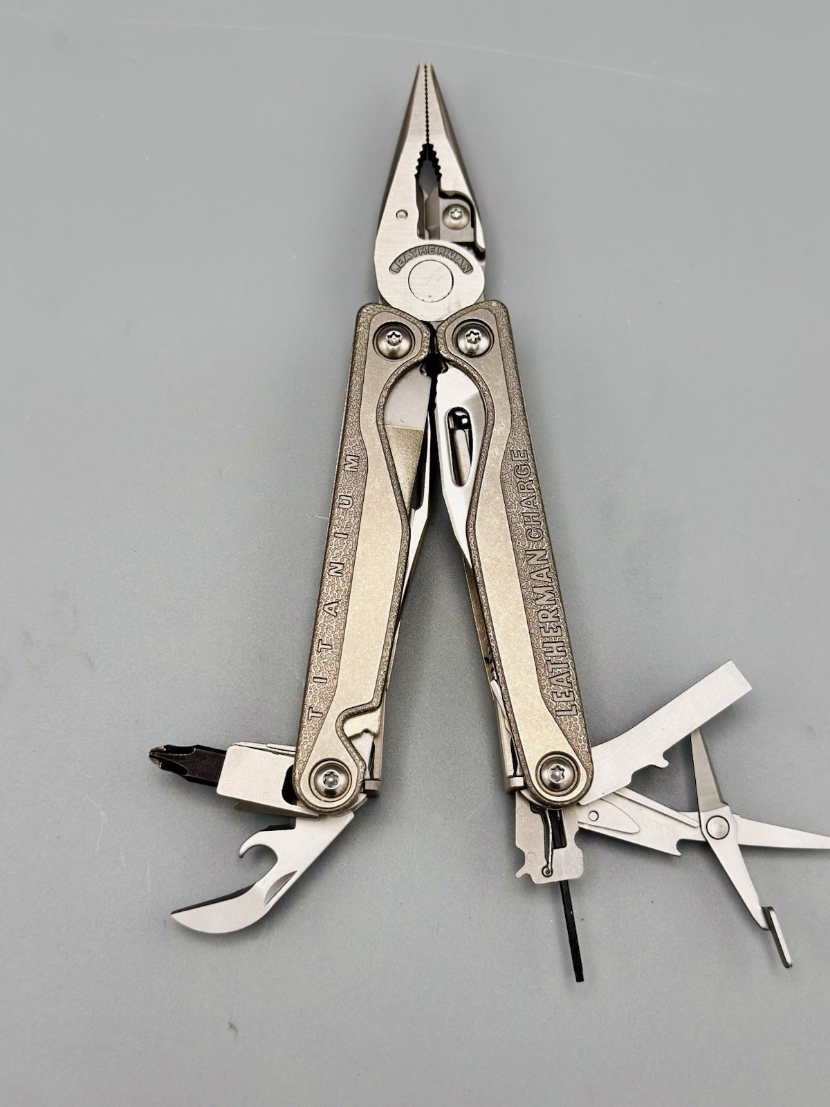 Leatherman Charge+ TTi Titanium Multi-Tool Open Box Never Used Complete w/Sheath