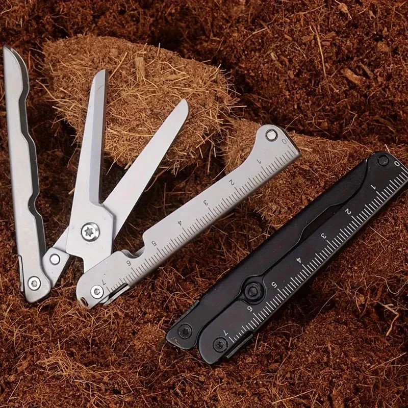Portable Folding Scissors Stainless Steel Outdoor Survival Tool Camping Fishing