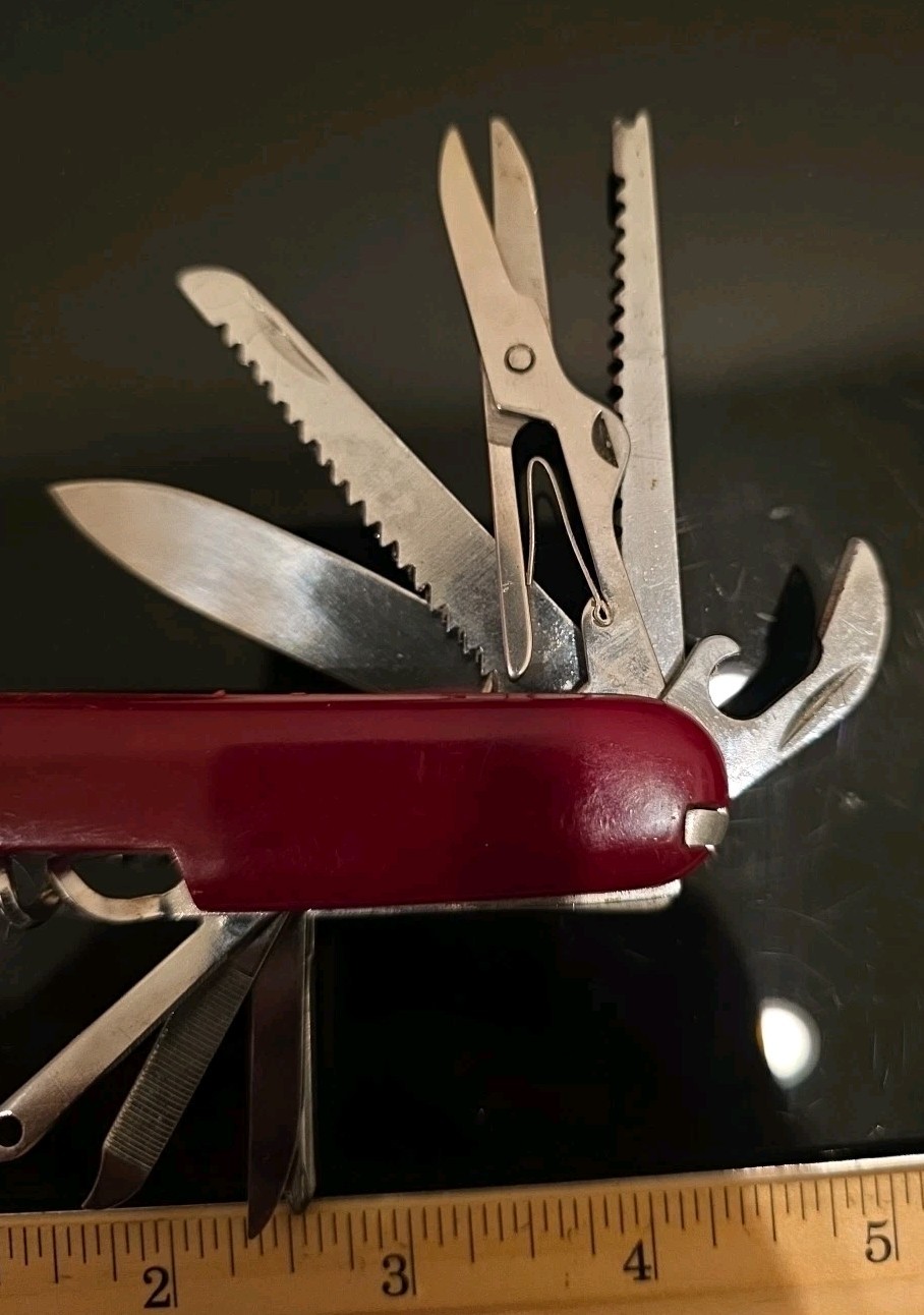 Vintage BPA EI Multi Tool Pocket Knife – 13-in-1 Folding Utility Knife – Red…