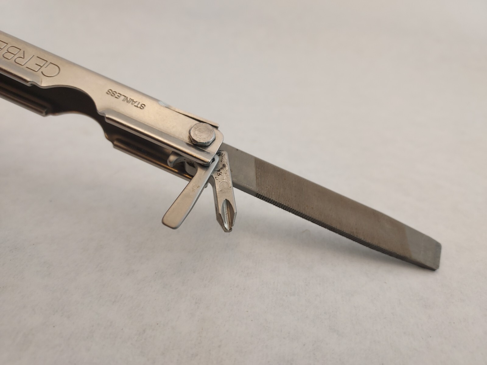 Vintage Gerber Stainless Multi Plier Needle Nose Knife Can Opener Screwdriver US