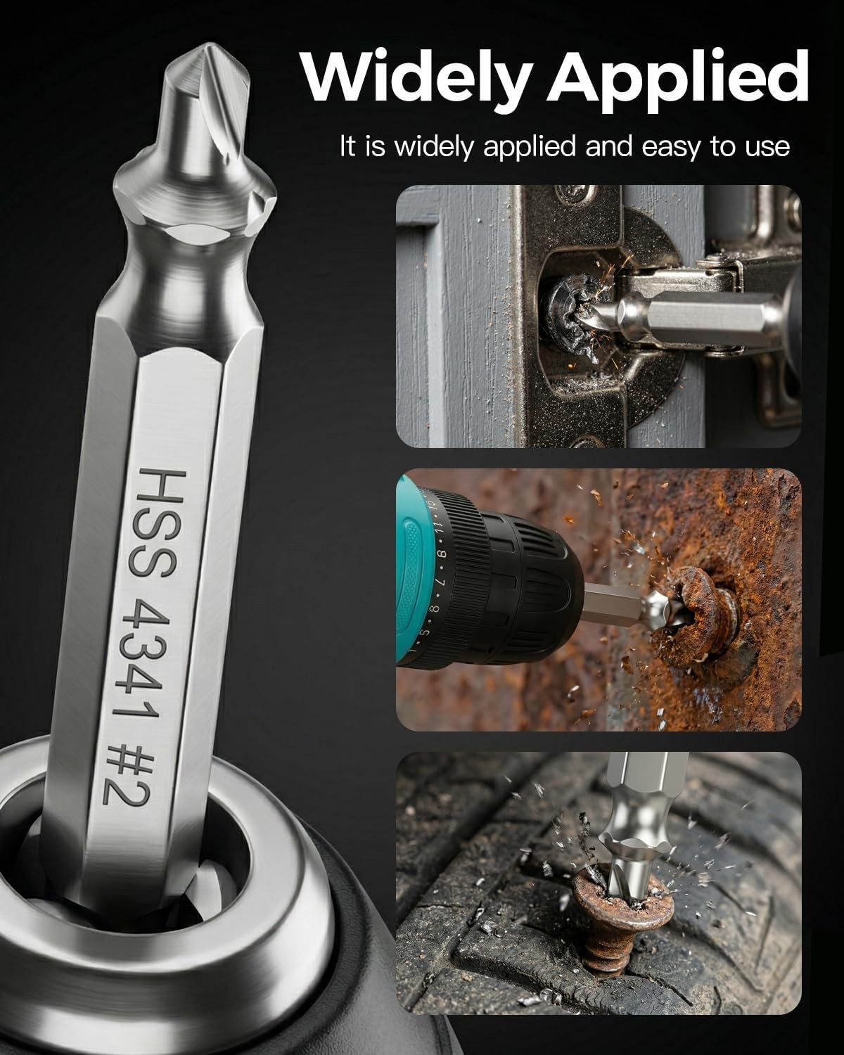 Damaged Screw Extractor Set Stripped Bolt Remover Drill Bit Kit- Gifts for Men,