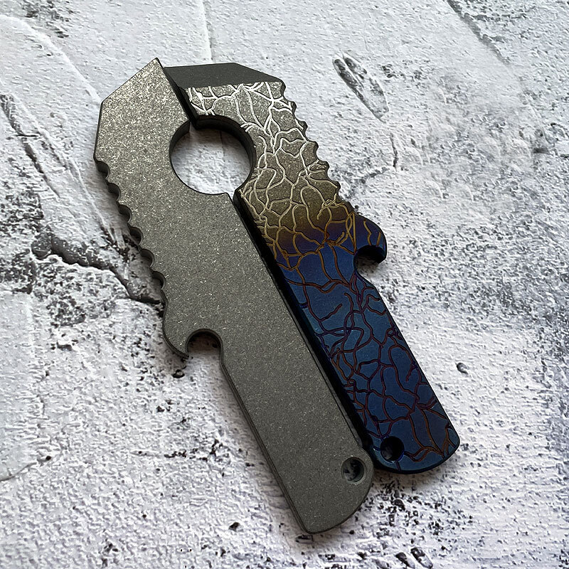 Hot Titanium Alloy Keychain Pry Bar Pendant Tool Crowbar Opener Outdoor Multi