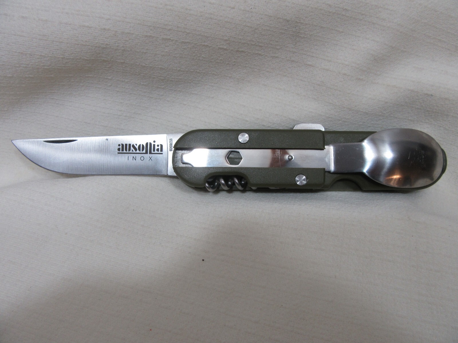 Ausonia Multifunction Bivouac Knife-Fork-Spoon & more W/Sheath