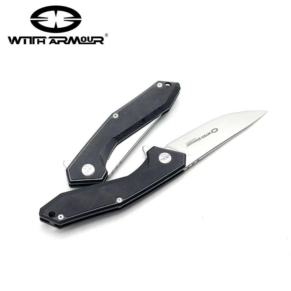 WithArmour WA-082BKG- Ball Bearing Pivot- 4.75 inch G10 Handle pocket knife
