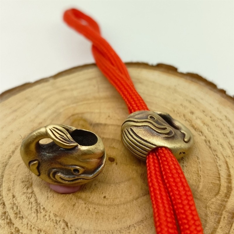 Vintage Brass Beads Fashion Parachute Cord Beads for Lanyard Pendants Key