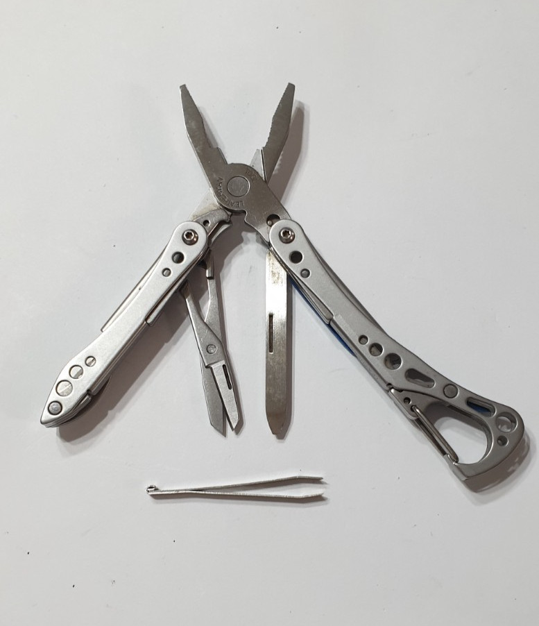 🔥🔥 Leatherman Style PS Rare Retired Used Blue Multi Tool Keychain Collectable