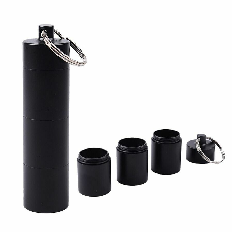 Aluminum Multi-layer Medicine Survival Waterproof Pill Storage Container Box EDC