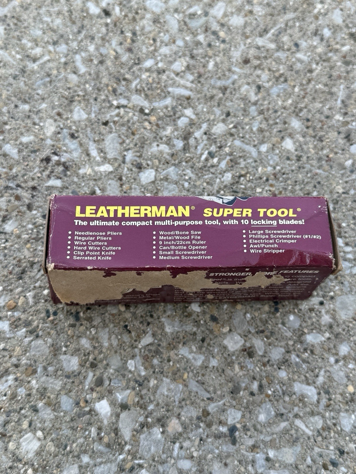 Vintage Unused (but has rust) Leatherman Super Tool w/ Box & Sheath 1996