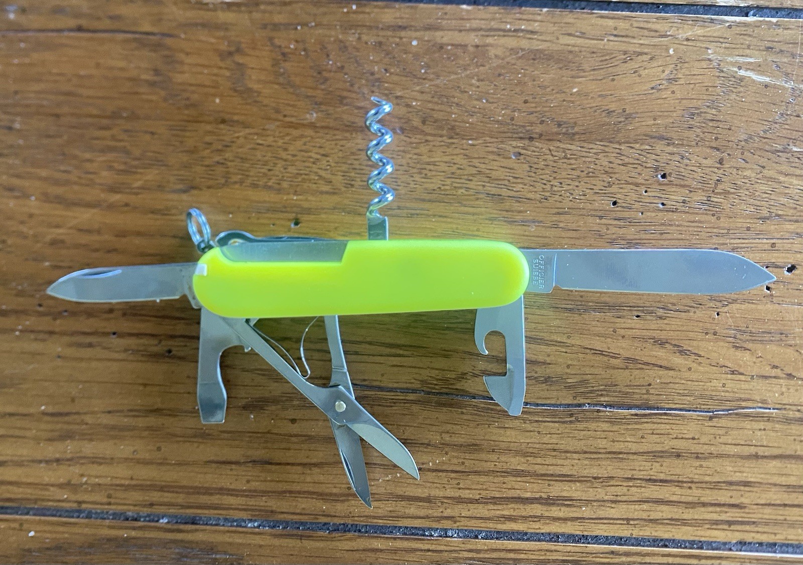 Victorinox Yellow Multi-Tool Swiss Army Knife Boy Scouts 6 Tools Stainless Steel