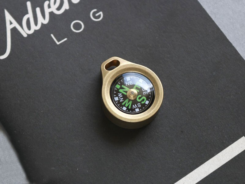 Portable Brass Compass for Outdoor EDC Camping Travel Tool Necklace Pendant DIY