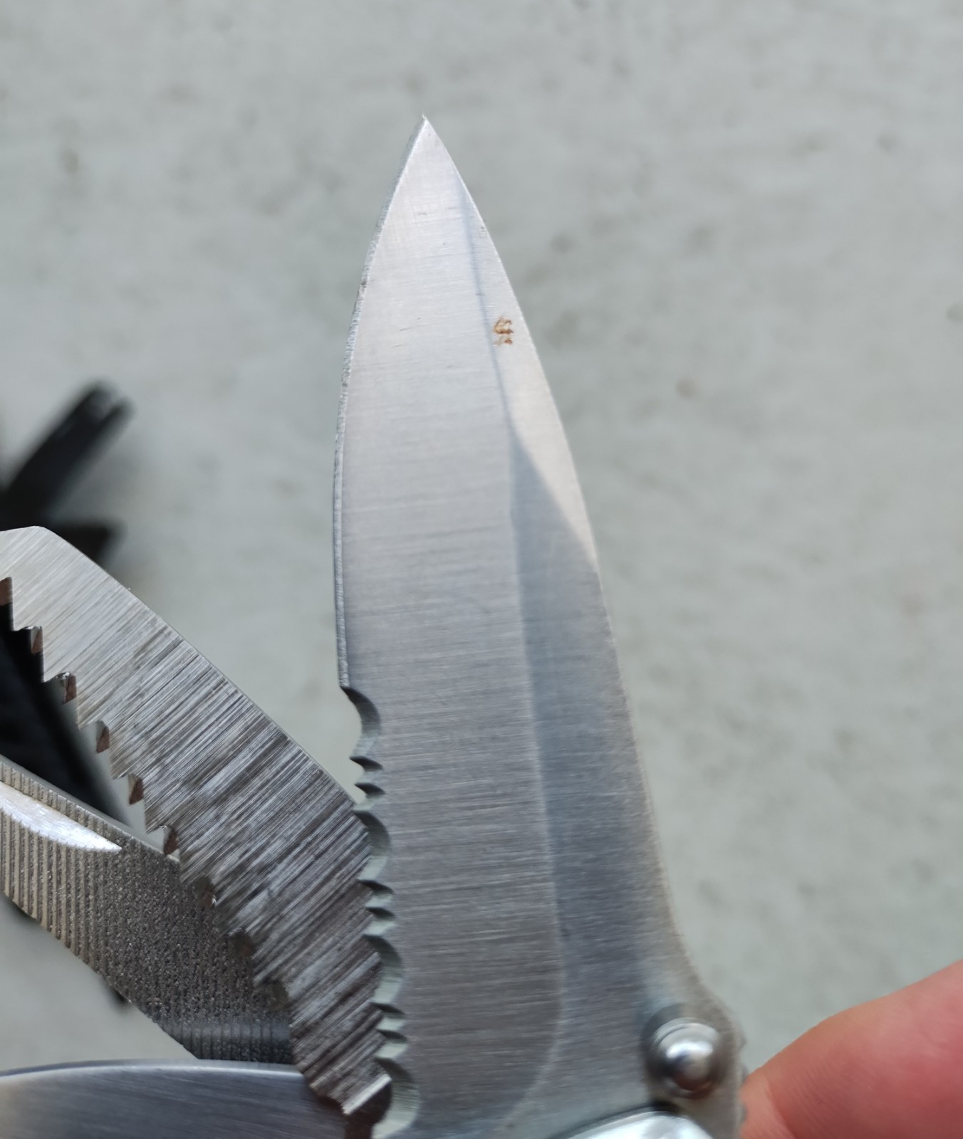 POHAKU BLACK & SILVER MULTI TOOL PLIERS KNIFE, SAW BLADE, FILE, ETC. LOT OF 2
