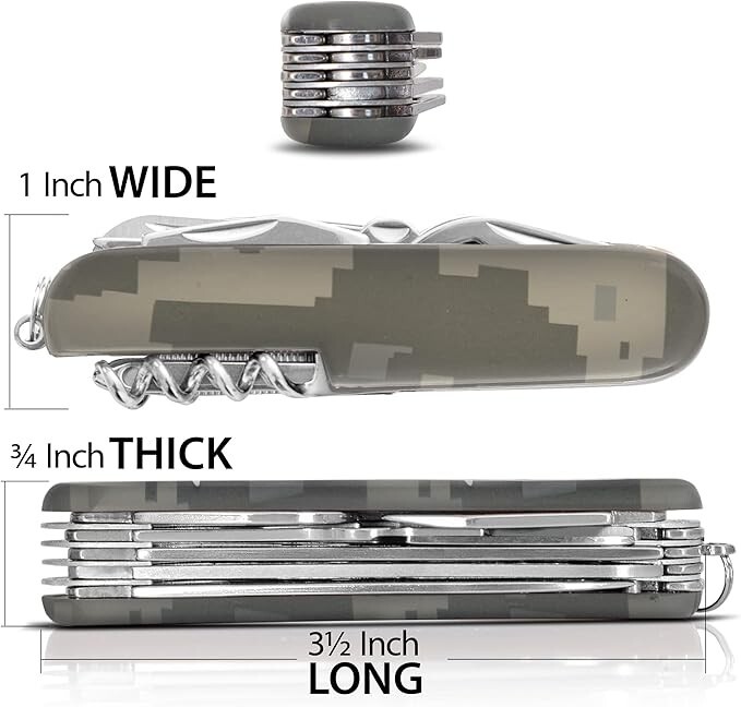 MAXAM Stainless Steel Multi-Tool 3.5″ Pocket Knife – Digital Camo
