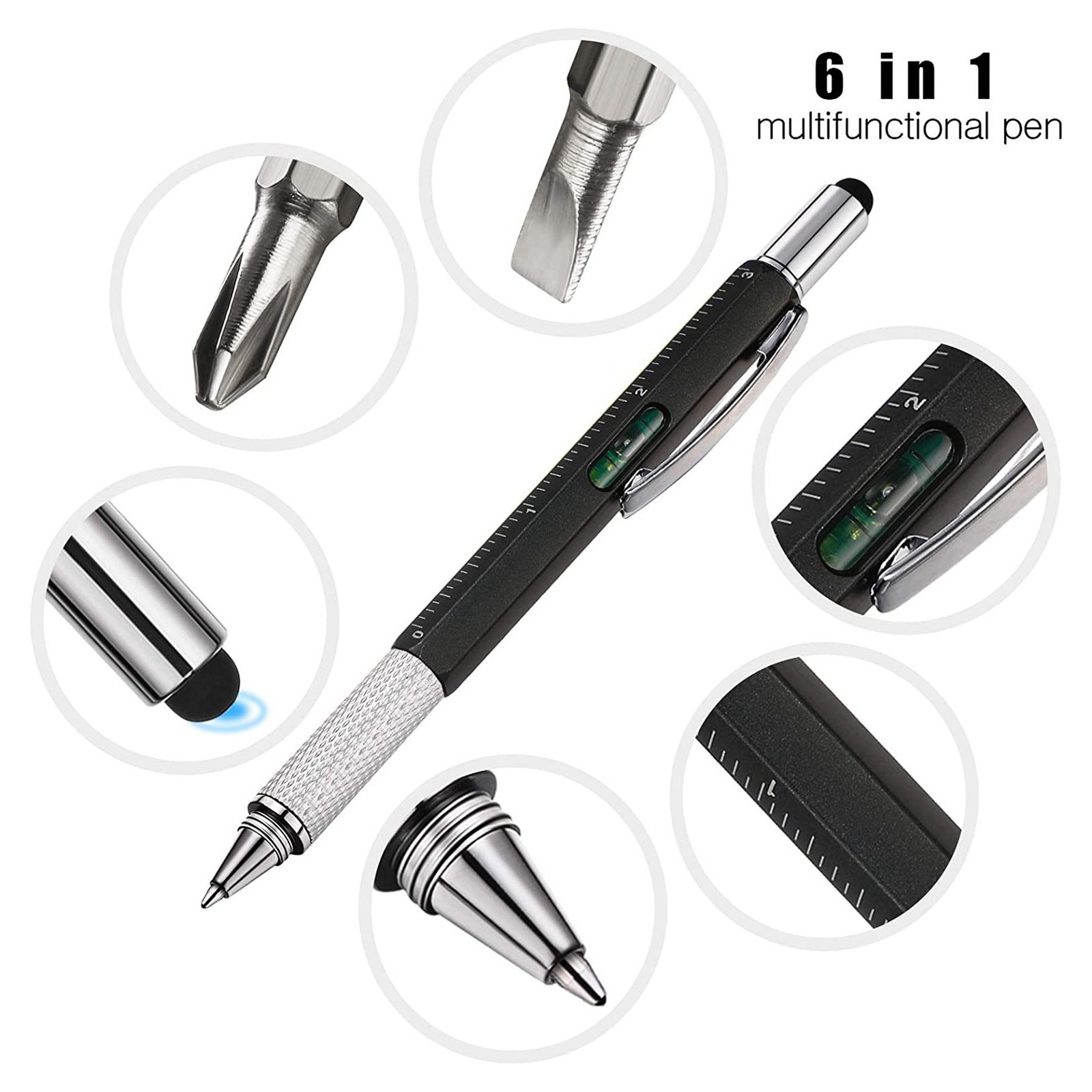 8 Pcs 6-In-1 Multitool Ballpoint Pens Gift Tool Pen Personalized Pen with5977
