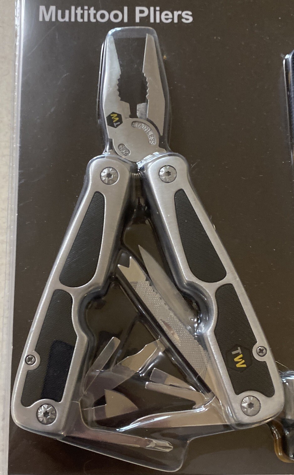 Stainless SteelMulti Tool Pliers 29-in-1, 11 Drill Bits, Pouch Included