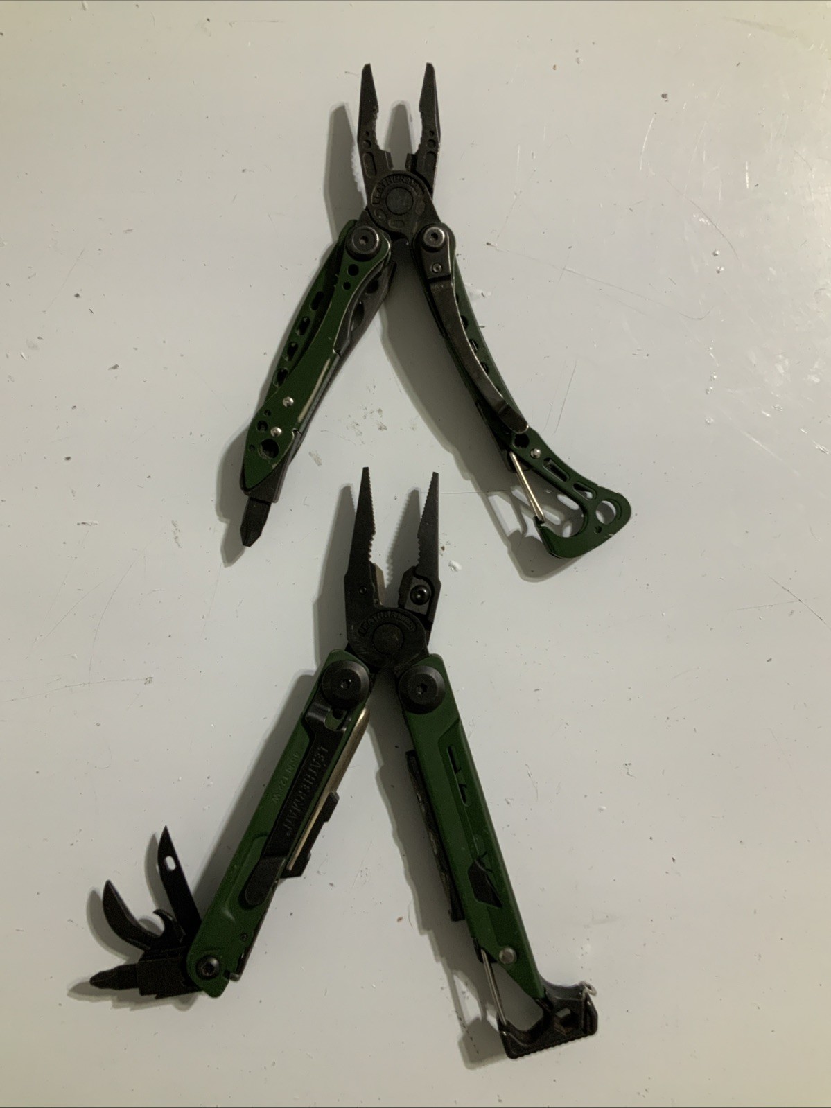 Leatherman SIGNAL & Skeletool CX TOPO Multi-Tool Green Good Condition