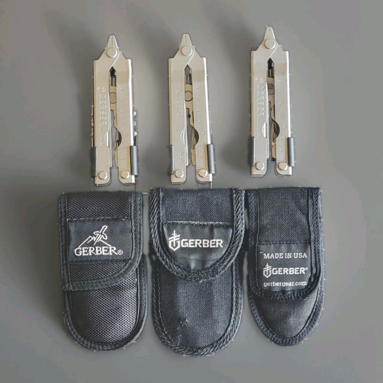 Gerber (3x) MP600 Silver Multi-Tools w/ Sheaths (Sheath defect in photos)