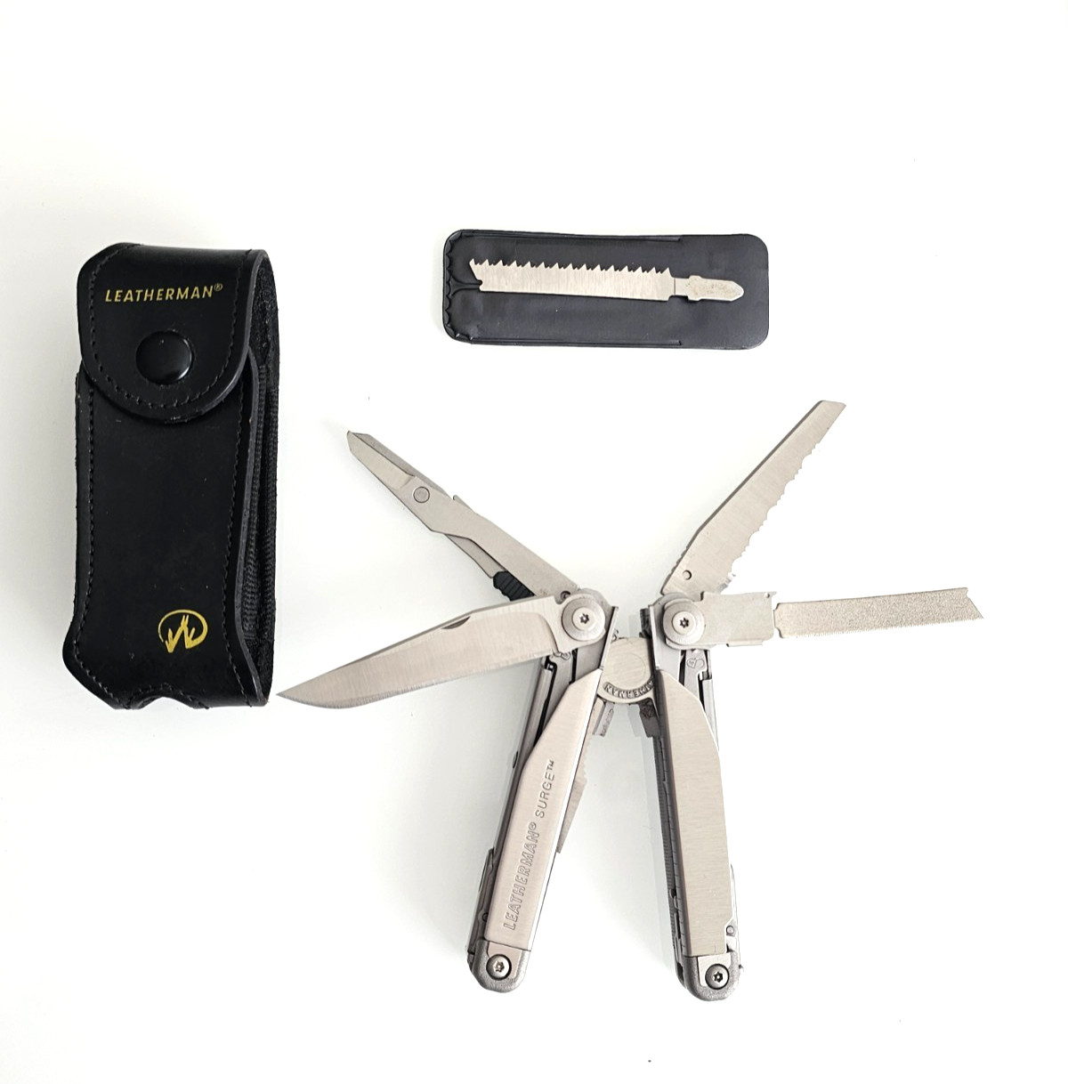 Leatherman Surge Multitool Pocket Knife in Original Leather Sheath Sheath Mint 1st
