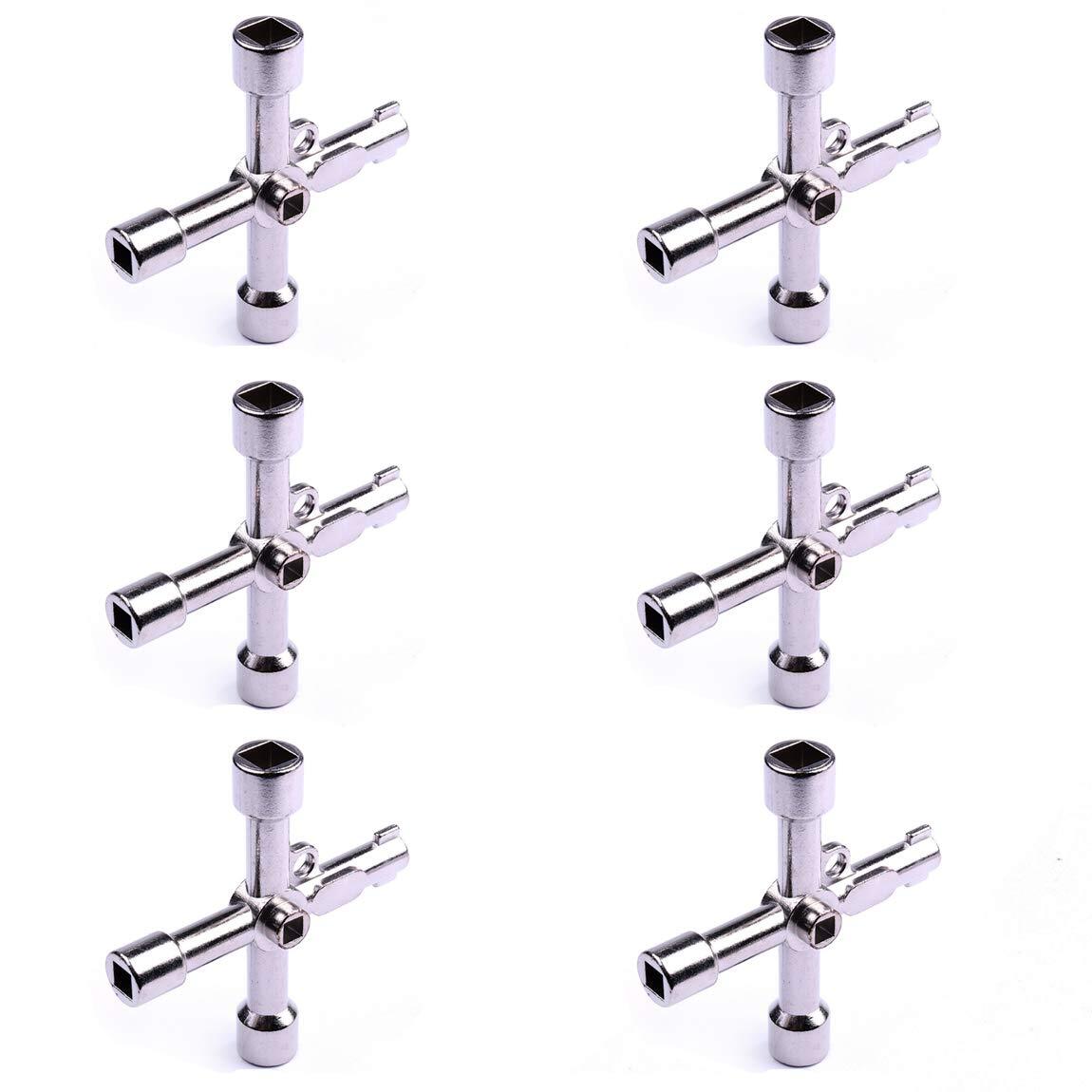 4 in 1 Alloy Triangle/square 4 Way Service Utility Cross Triangle/square Keys…
