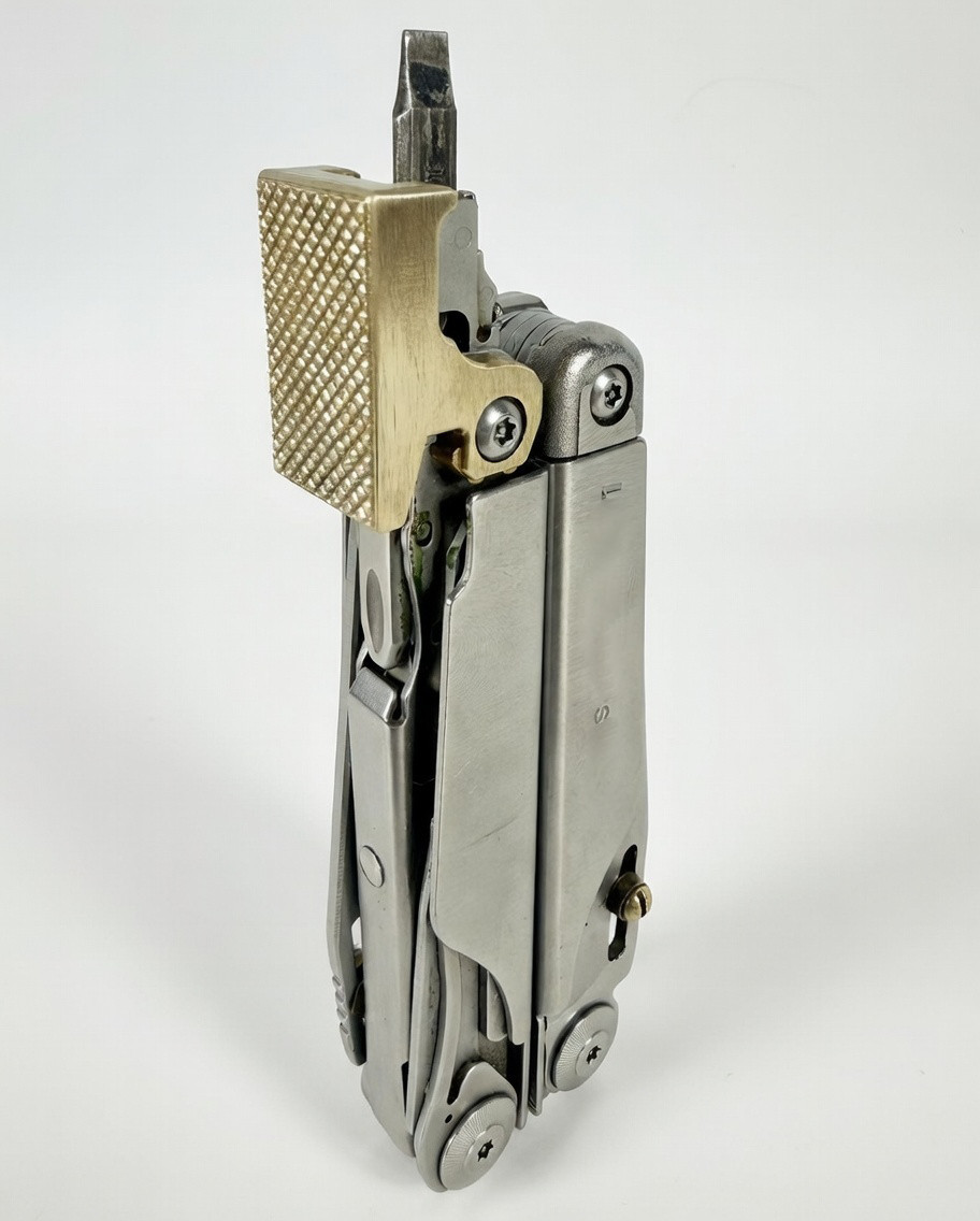 For Leatherman Surge, BRASS Hammer Head Mod, Modification, CNC Made,Locking,CAD