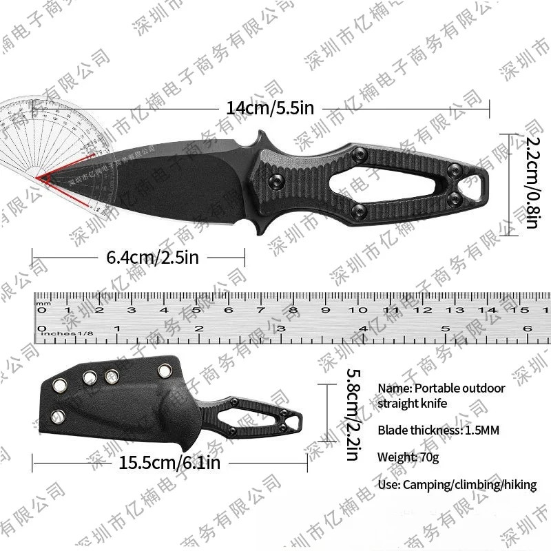 2025Outdoor Small Straight Knife EDC Tool High Hardness Stainless Steel camping